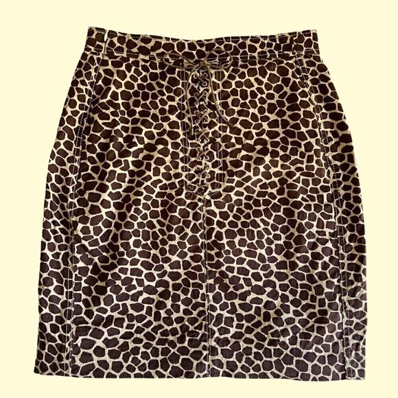 Vintage A-K-R-I-S- (AKRIS) Giraffe Print Skirt - Picture 2 of 6